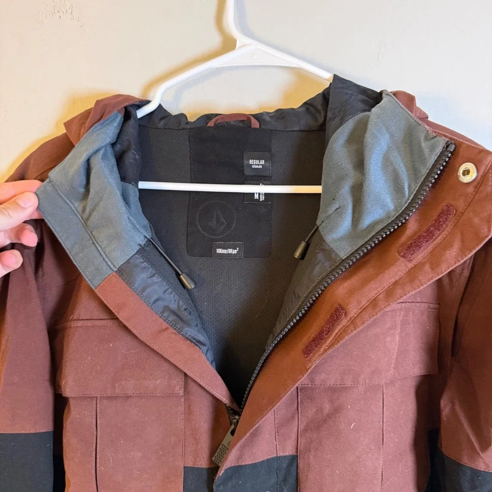 Volcom Alternate Jkt Mens Maroon Black Snowboard Jacket G0651611 Size‎ Medium